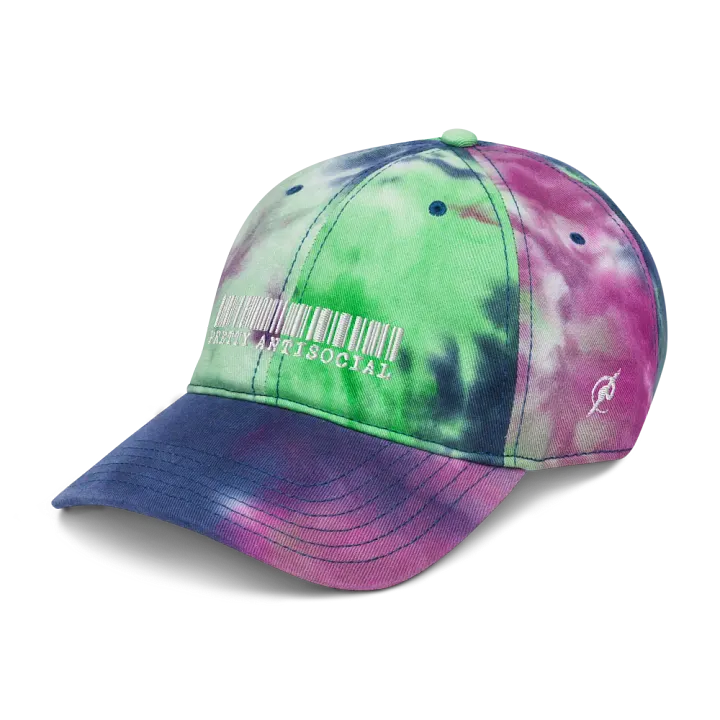 Pretty AntiSocial Barcode Logo Hat – Passion Tie-Dye Edition product image (2)