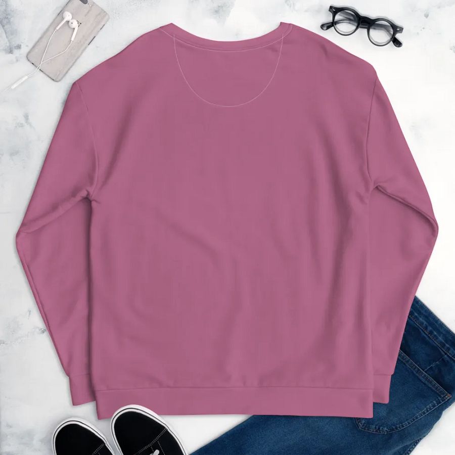 Plain Medium Dark Carnation Pink True Summer Unisex Recycled Polyester Heavyweight Premium Sweatshirt by Treasure Pie product image (9)