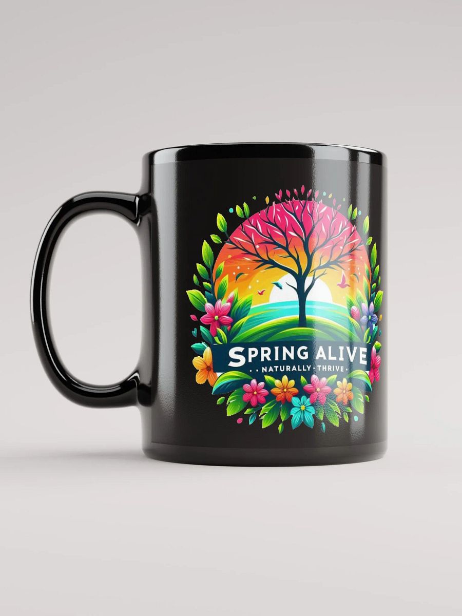 Spring Alive Black Glossy Mug product image (11)