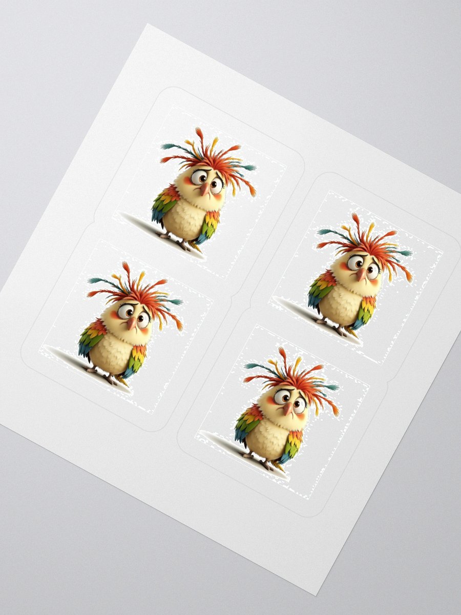Flustered Featherball – Colorful Cartoon Bird product image (5)