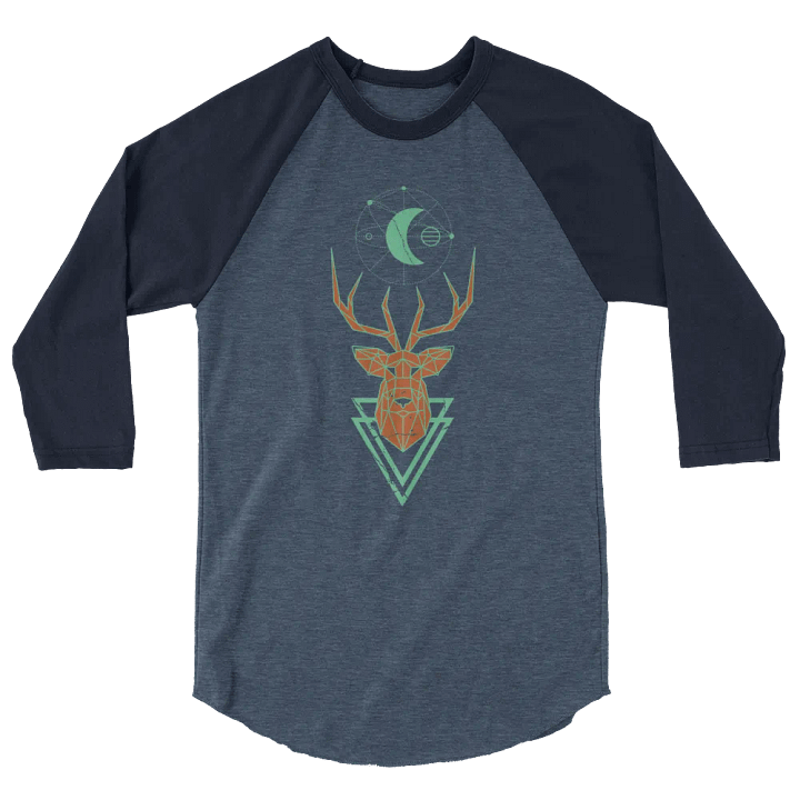 Geometric Deer Raglan Shirt product image (2)