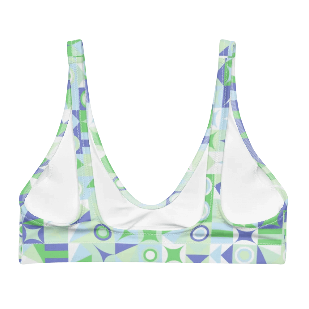 Colorful Vector Patterns Design Padded Bikini Top - v13 product image (1)