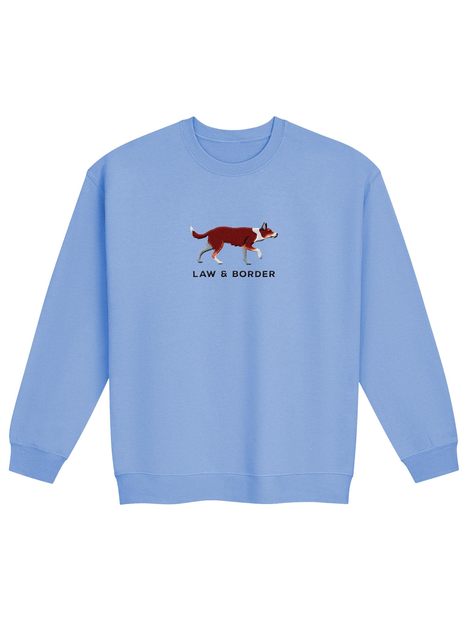 Law and Border Sweatshirt (Embroidered) of a Smooth-Coated Border Collie(Red Tricolor) product image (9)
