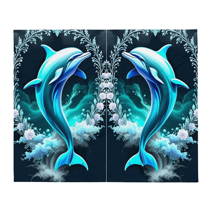 Whimsical Dolphin Dreams Throw Blanket product image (1)