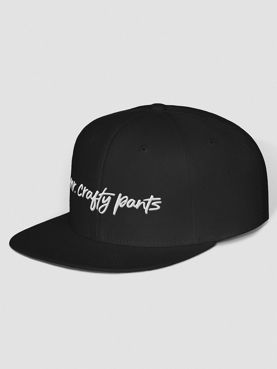 The Mr. Crafty Pants Classic Black Snapback Hat product image (3)