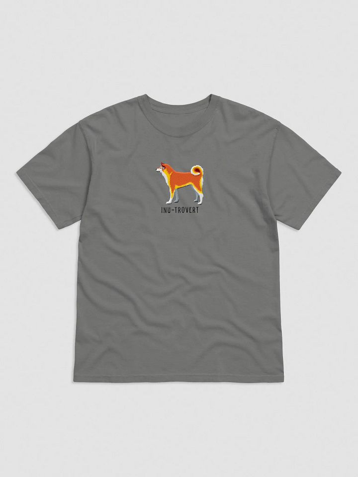 Inu-Trovert T-Shirt(Embroidered) of a Japanese Akita product image (1)