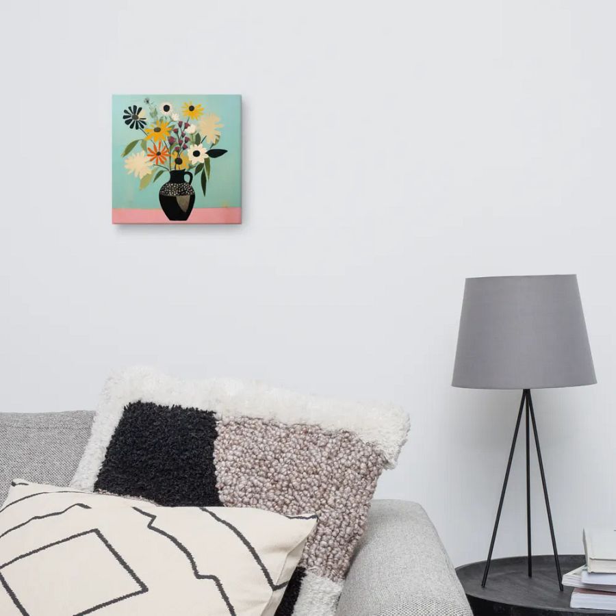 Art2401-56 Vase Flowers Still Life - Canvas Print - sm product image (7)