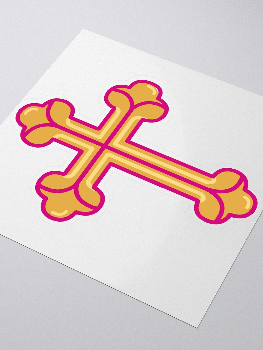 Gold & Pink Cross Sticker product image (3)