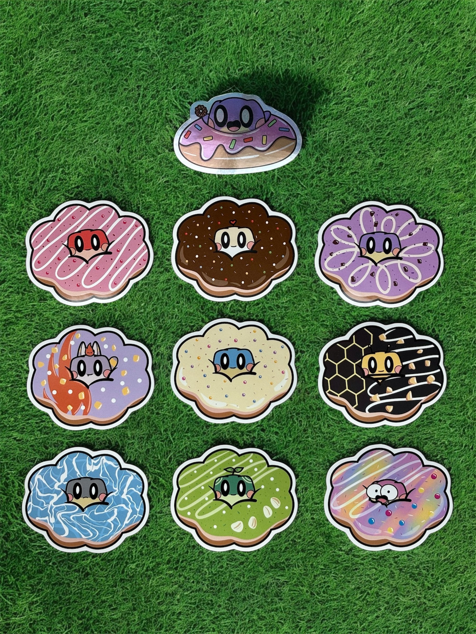 Taro Tapioca Mochi Donut Waterproof Vinyl Sticker product image (2)