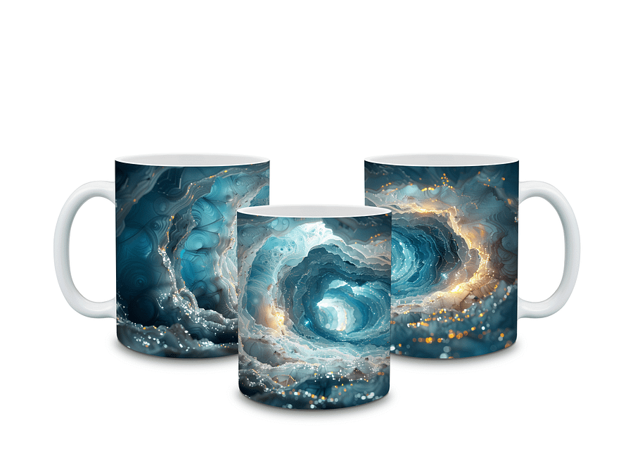 Ocean Agate 11oz Coffee Mug – Stunning Blue Geode-Inspired Ceramic Cup – Perfect for Coffee, Tea, and Unique Gift Giving product image (4)