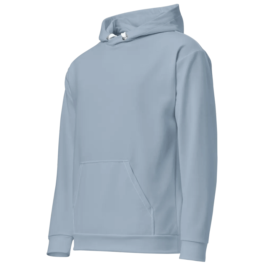 Plain Light Grayish Blue True Summer Unisex Recycled Polyester Heavyweight Premium Hoodie by Treasure Pie product image (3)