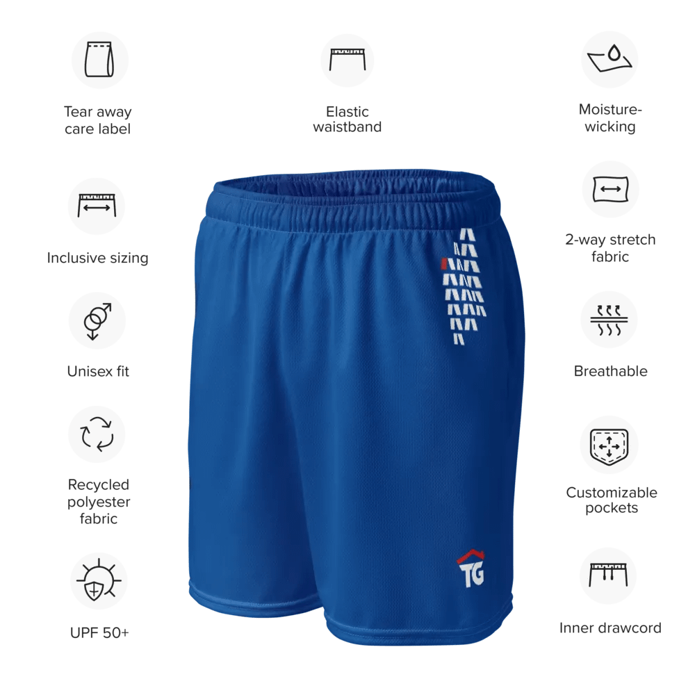 TG Unisex Mesh Gym Shorts product image (10)