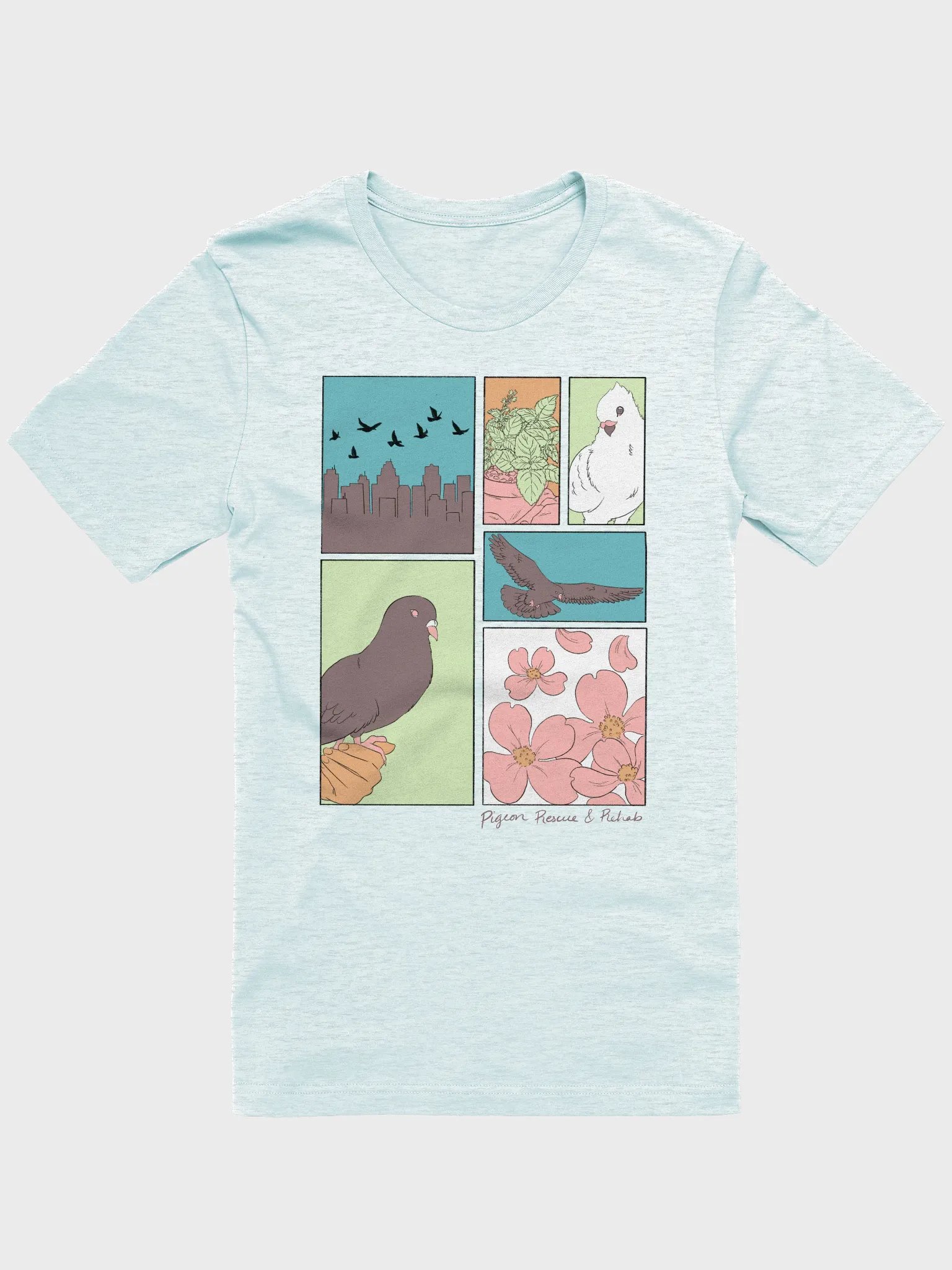 Vibrant Pigeon Rescue & Rehab Tee Shirt product image (46)