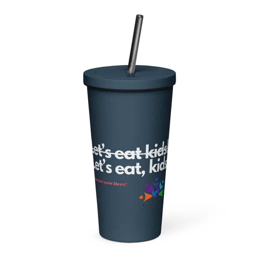 Commas Save Lives - tumbler w/straw product image (1)