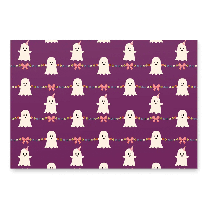 Cute Spooky Ghost Wrapping Paper Set product image (2)