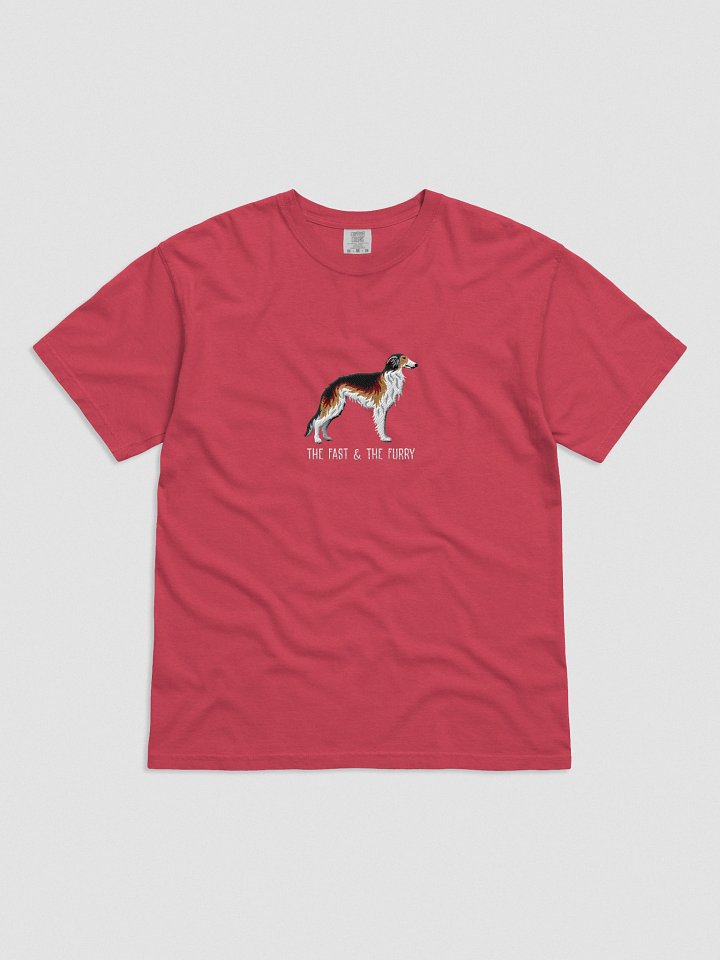 The Fast & The Furry T-Shirt(Embroidered) of a Silken Windhound(Sable) product image (41)