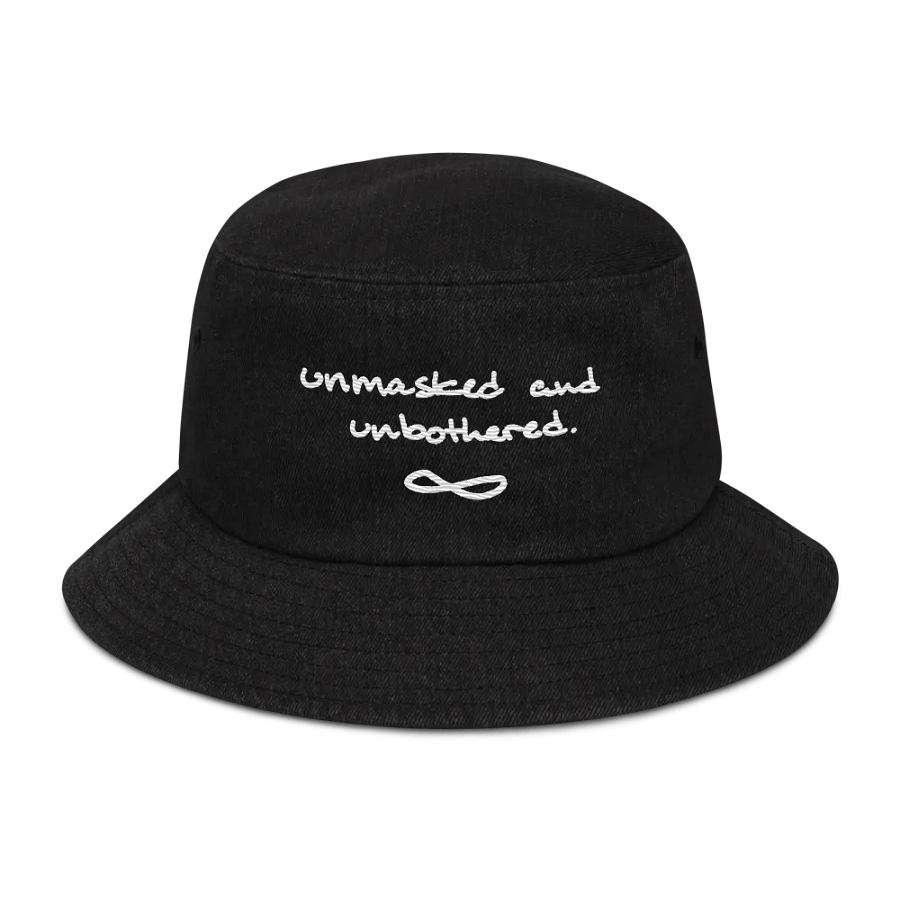 UNMASKED AND UNBOTHERED denim bucket hat product image (1)