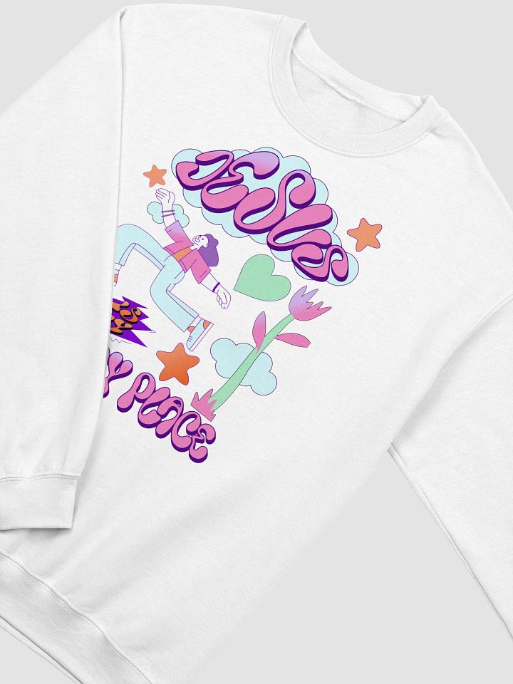 Jesus is my Happy Place Crewneck Sweatshirt, Cozy Gift, Unisex Sweatshirt, Streetwear Style, product image (18)