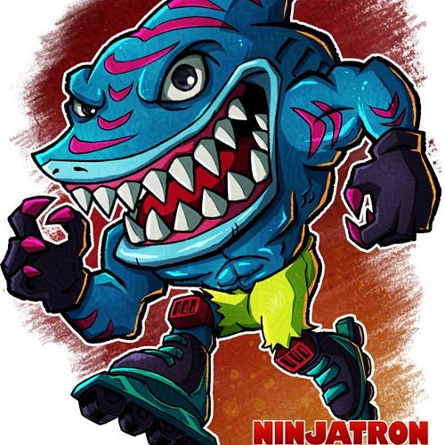 My artwork of Streex from Street Sharks! 
I have a lot of finished art that I haven't posted anywhere yet. I'm working on it!...