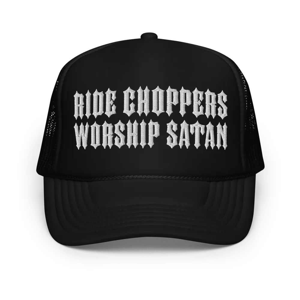 Ride Choppers Worship Satan Trucker Hat product image (3)