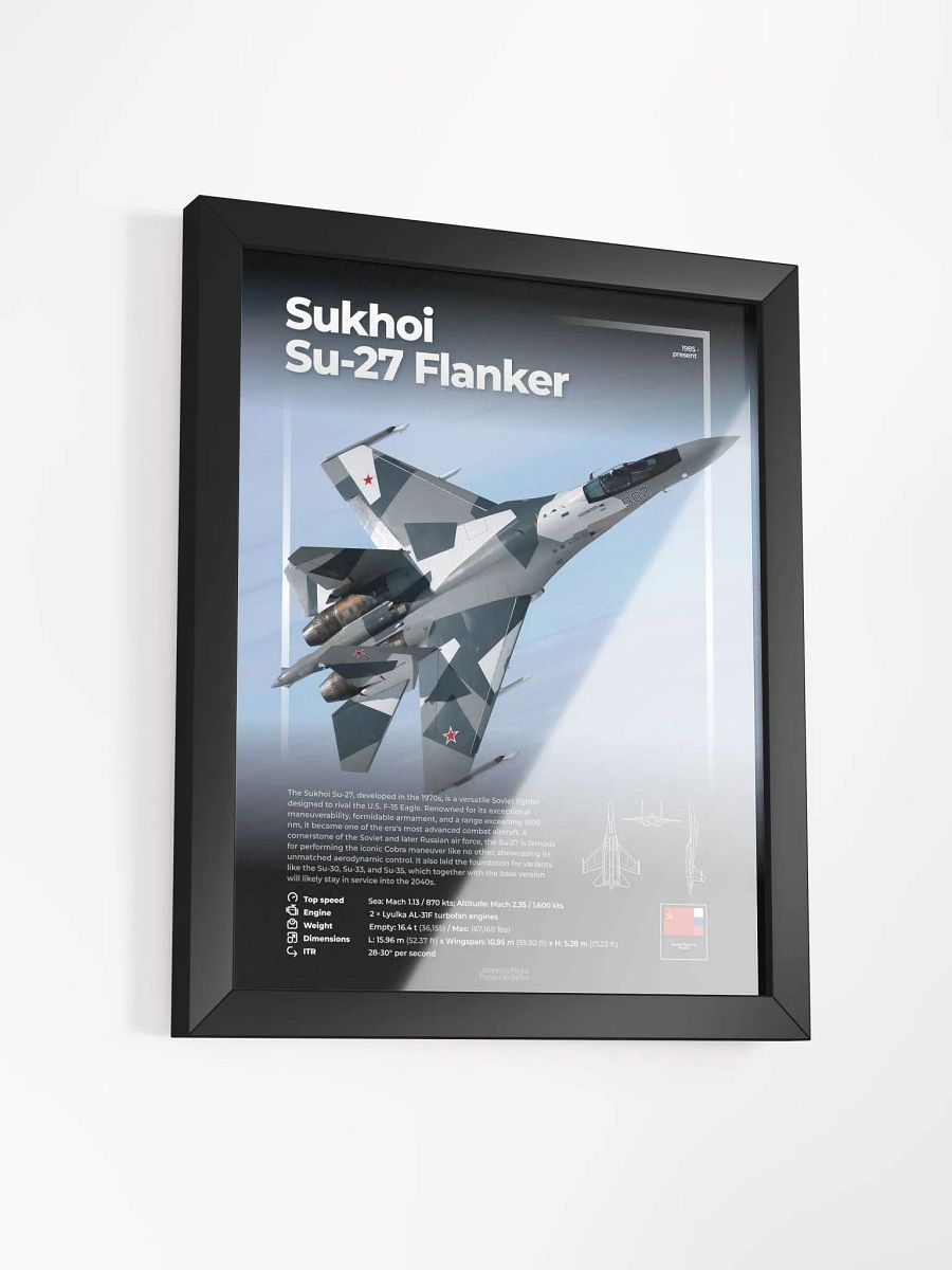Sukhoi Su-27 Flanker Aviation Spec Poster product image (4)