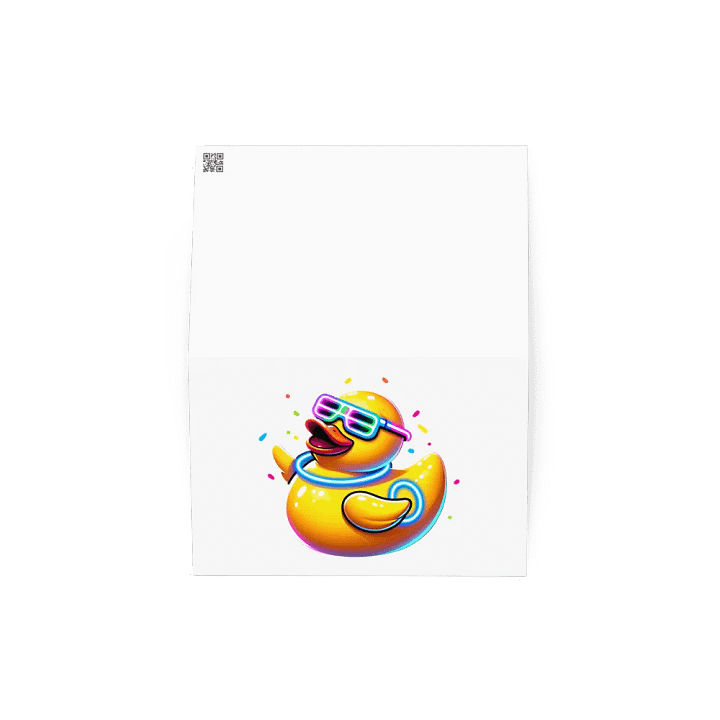 Neon Party Rubber Duck Card product image (2)