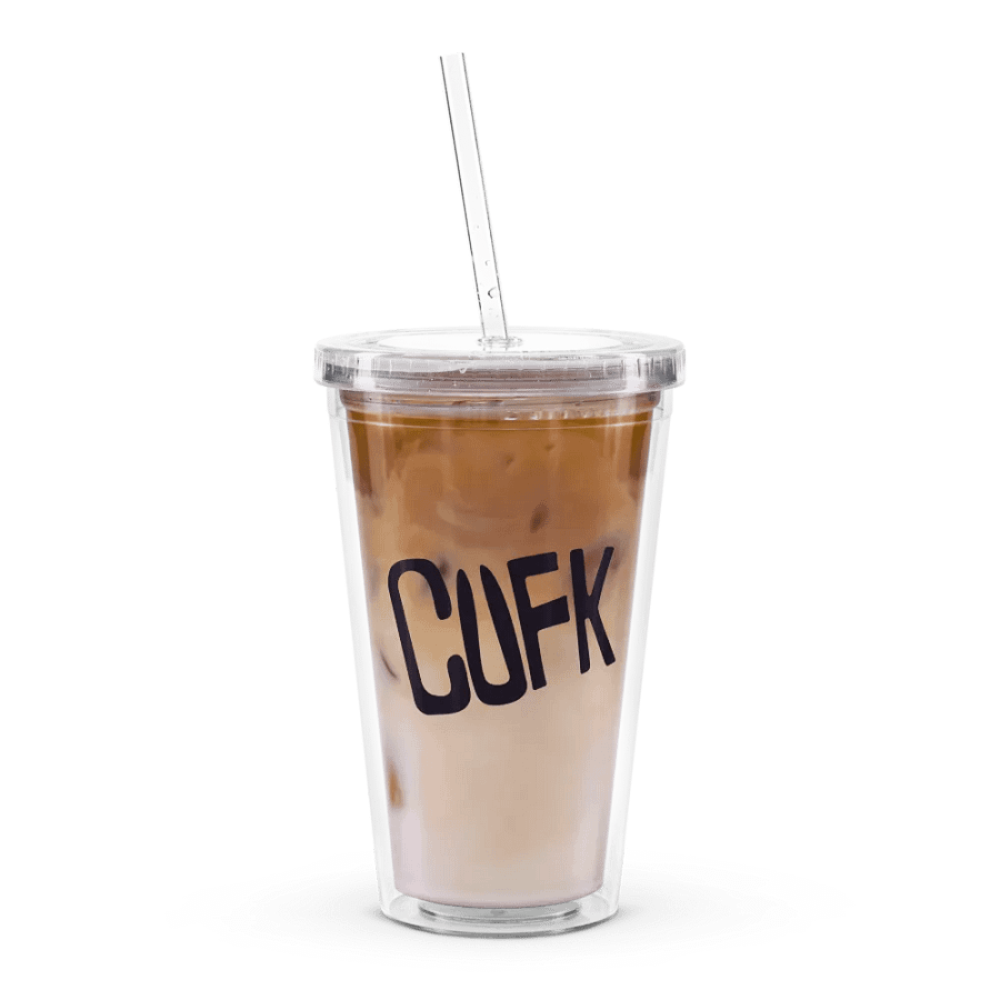 CUFK Double Wall Clear Plastic Tumbler (16oz.) product image (3)