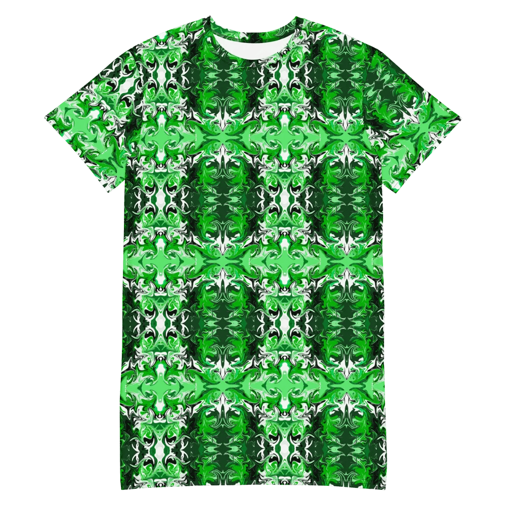 Green Swirl T-Shirt Dress product image (2)