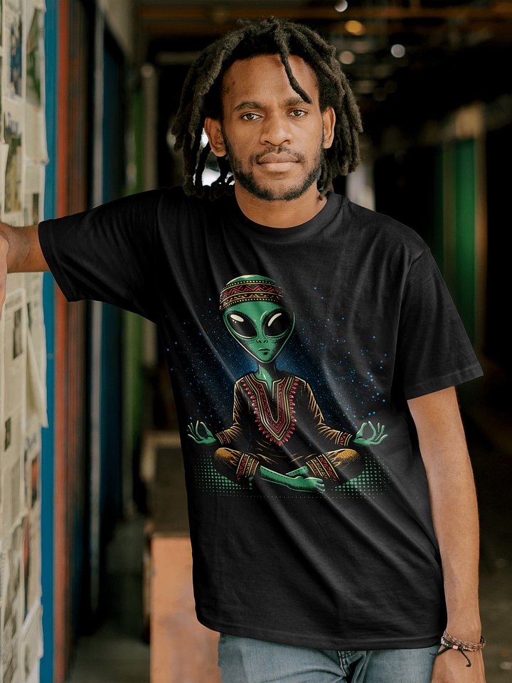 👽 Product Title (SEO-Optimized) Meditating Alien T-Shirt – Zen Extraterrestrial Design | Mindful Cosmic Humor Tee product image (2)