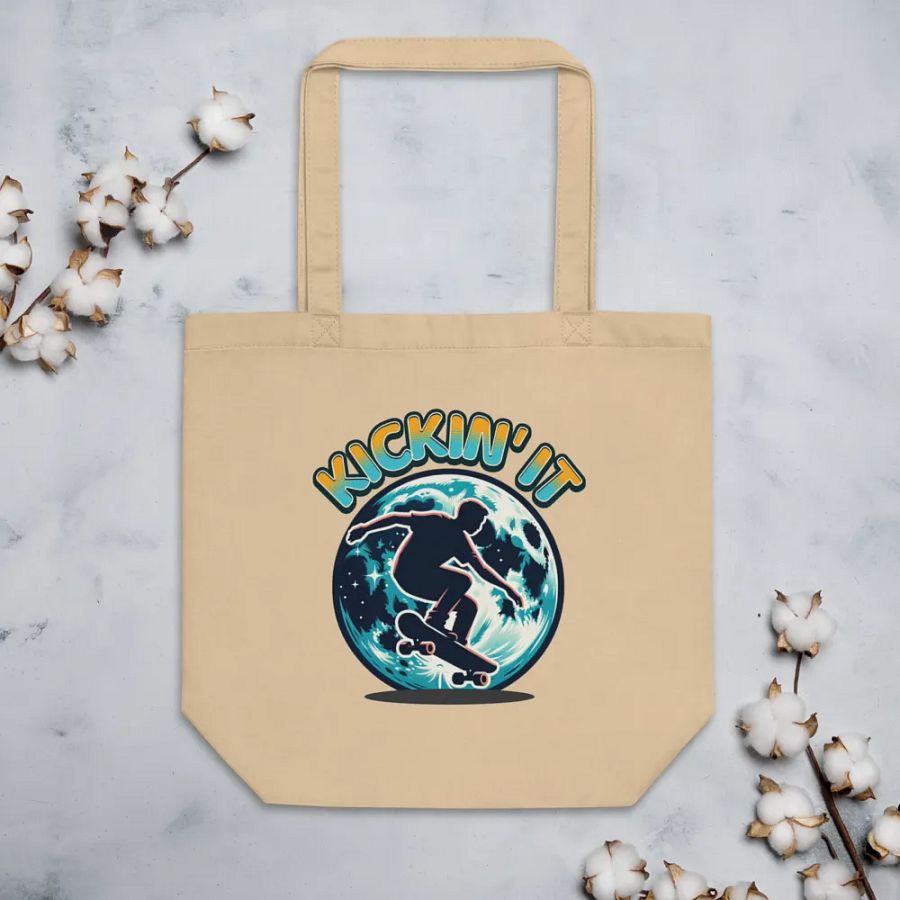 Kickin It Skateboarder Lunar Skater Tote Bag product image (3)