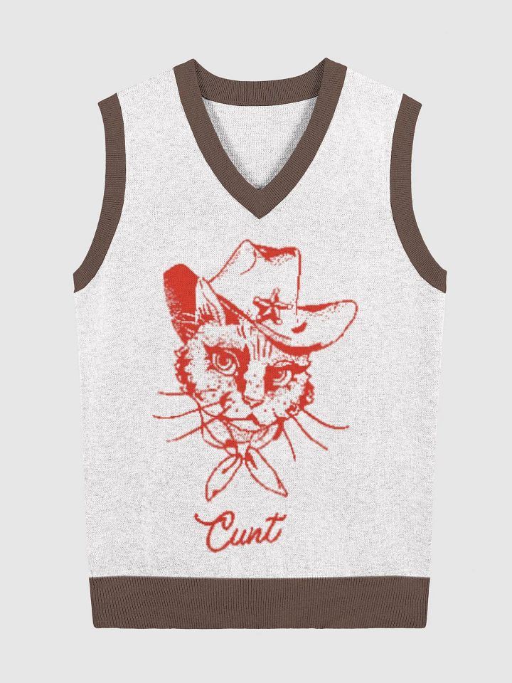 kitty cunt knit vest product image (4)