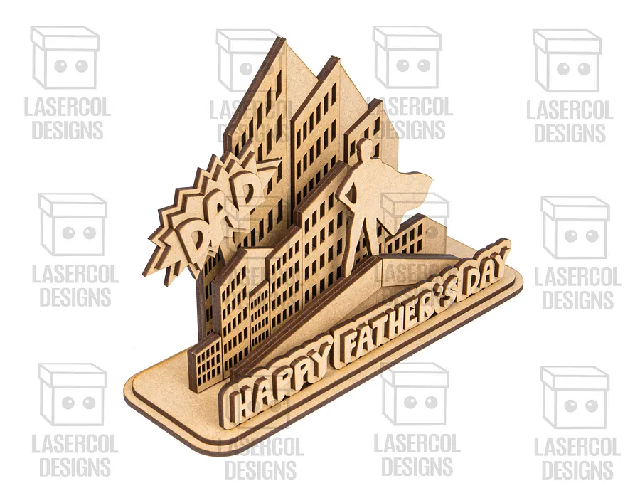 Father's Day Comic Gift Plaque (2 Sizes) - Laser Cut Files product image (6)