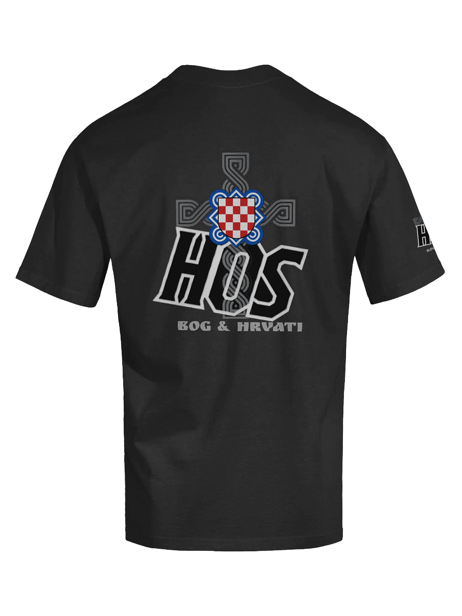 HOS DOMOVINI VJERNA Emblem Oversized Faded T-Shirt product image (6)