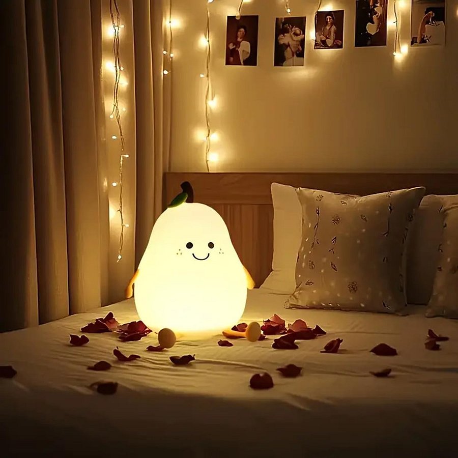 GITGRNTH Rechargeable Silicone Pear Night Lamp product image (4)