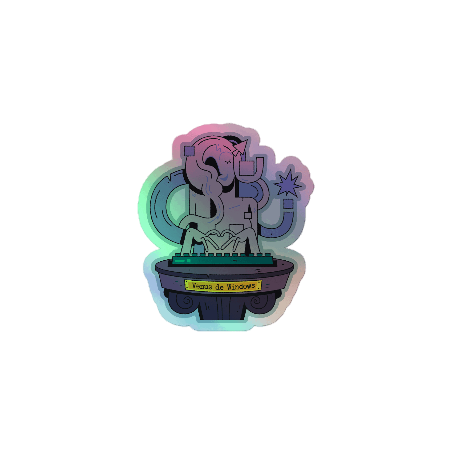 Venus de Windows Holographic Sticker product image (1)