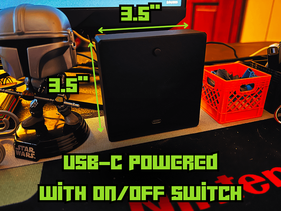 Animated LED Matrix Desk Lamp - 9 Animations to Choose From - USB-C Powered - Push Button Animation Selector And Power On/Off product image (10)
