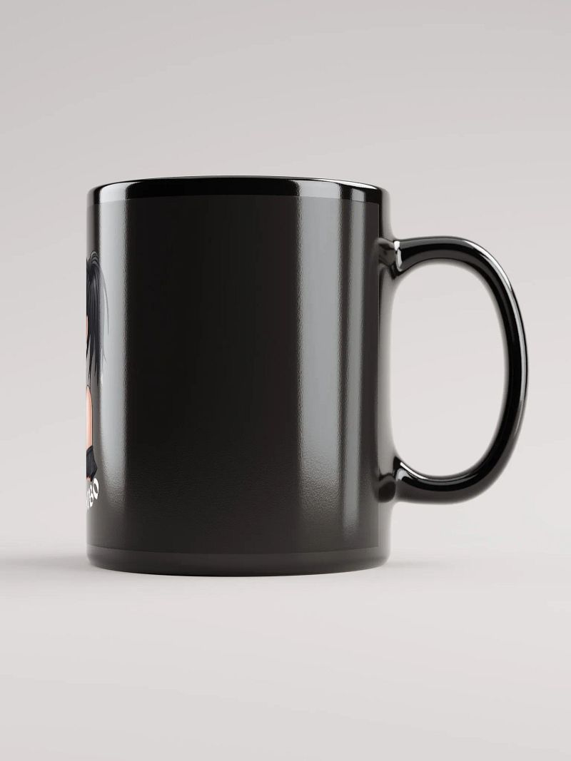 black glosssy logo mug
