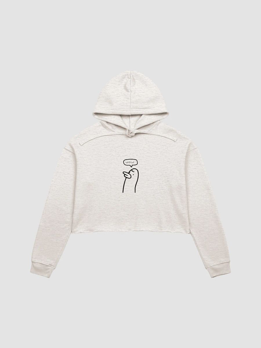 Wow Meme Duck Print Crop Hoodie product image (2)