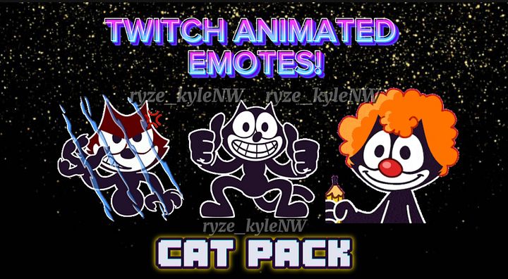 Twitch Animated Emotes CAT PACK product image (1)