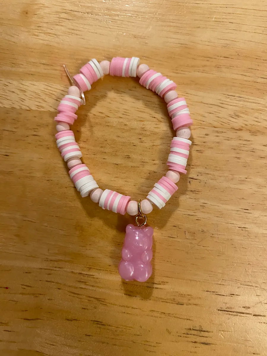 Pink & White Gummy Bear Bracelet product image (1)