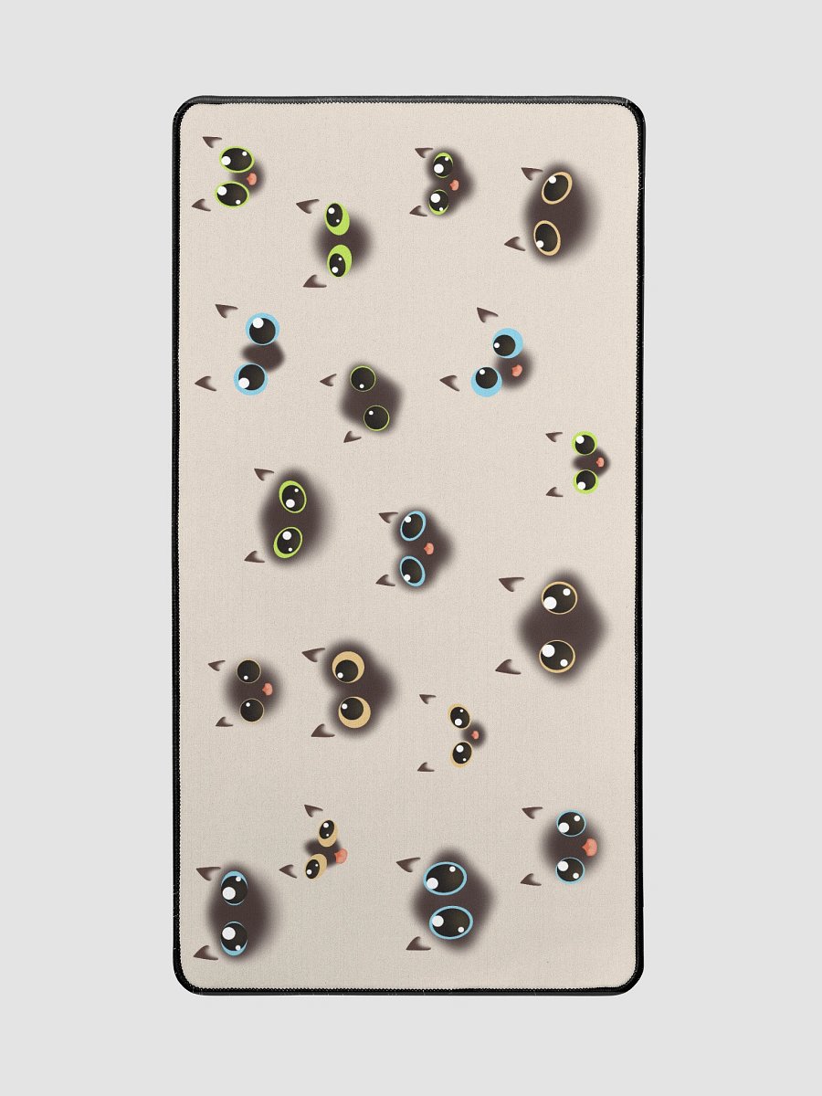 Cute Siamese Cat Faces (Multicolor Eyes) Desk Mat 15.5" x 31.5" product image (2)