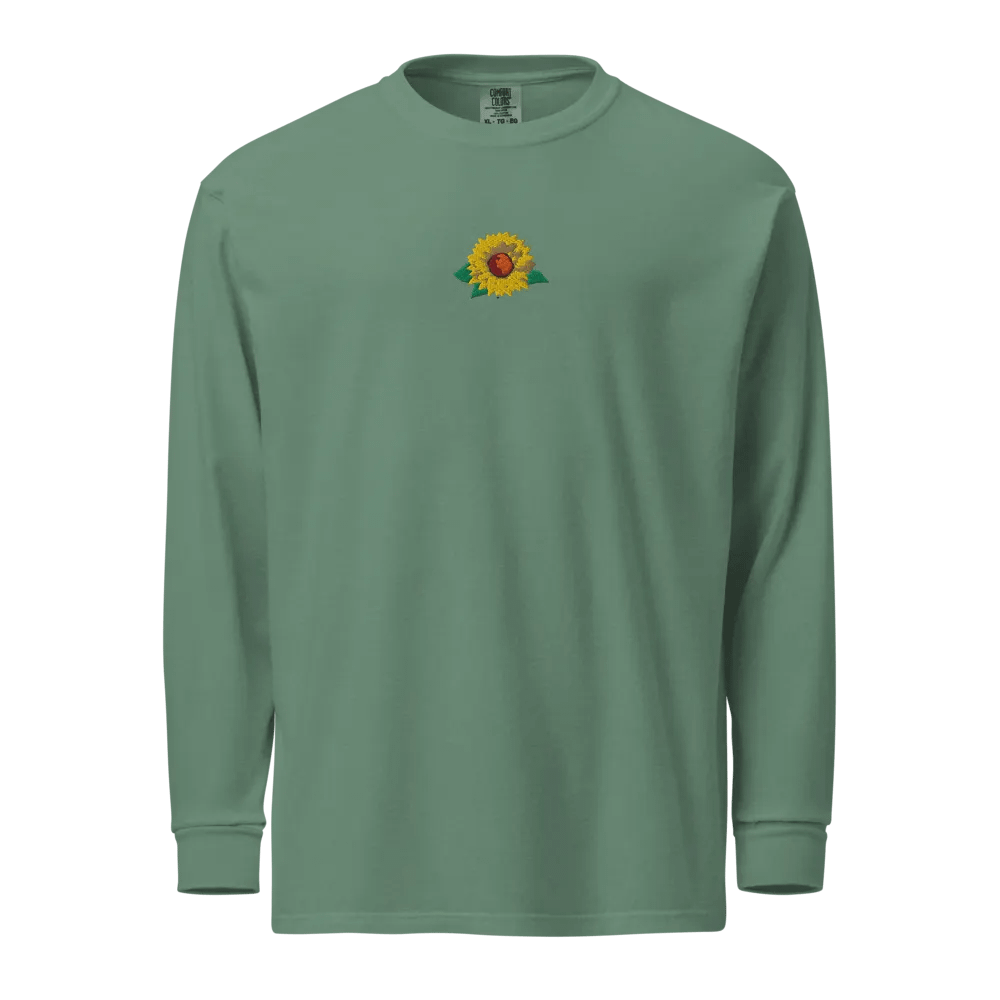 Sunflower Serenity Embroidered Long Sleeve Shirt product image (13)