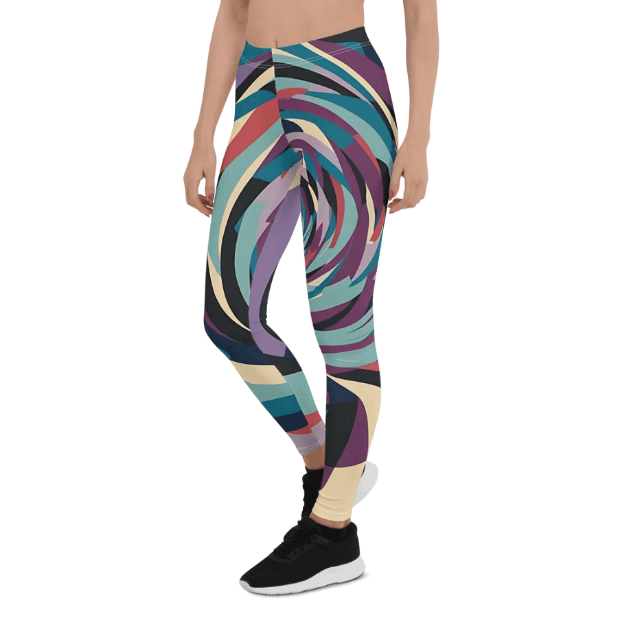 Abstract Lithographic Pattern Design leggings - V5 product image (6)