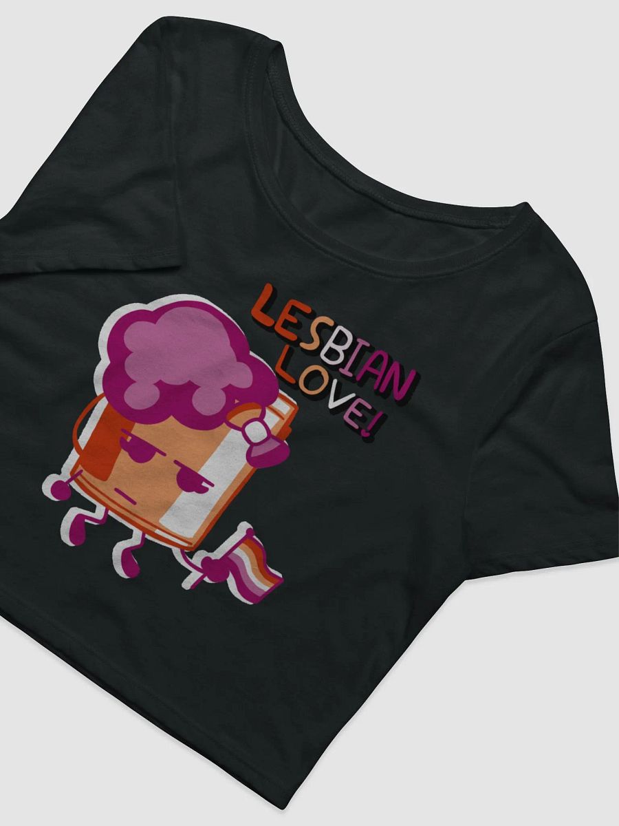 Paint Bucket Lesbian Love Crop Tee product image (3)