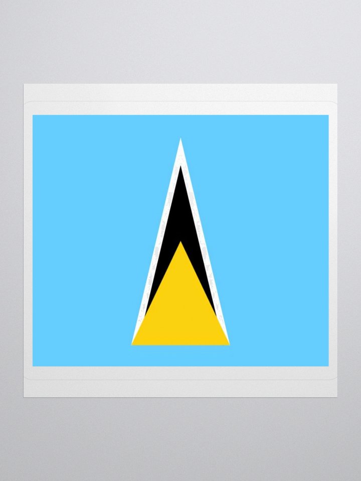 Saint Lucia Flag Sticker - Durable Vinyl for Indoor Use - Multiple Sizes Available product image (3)