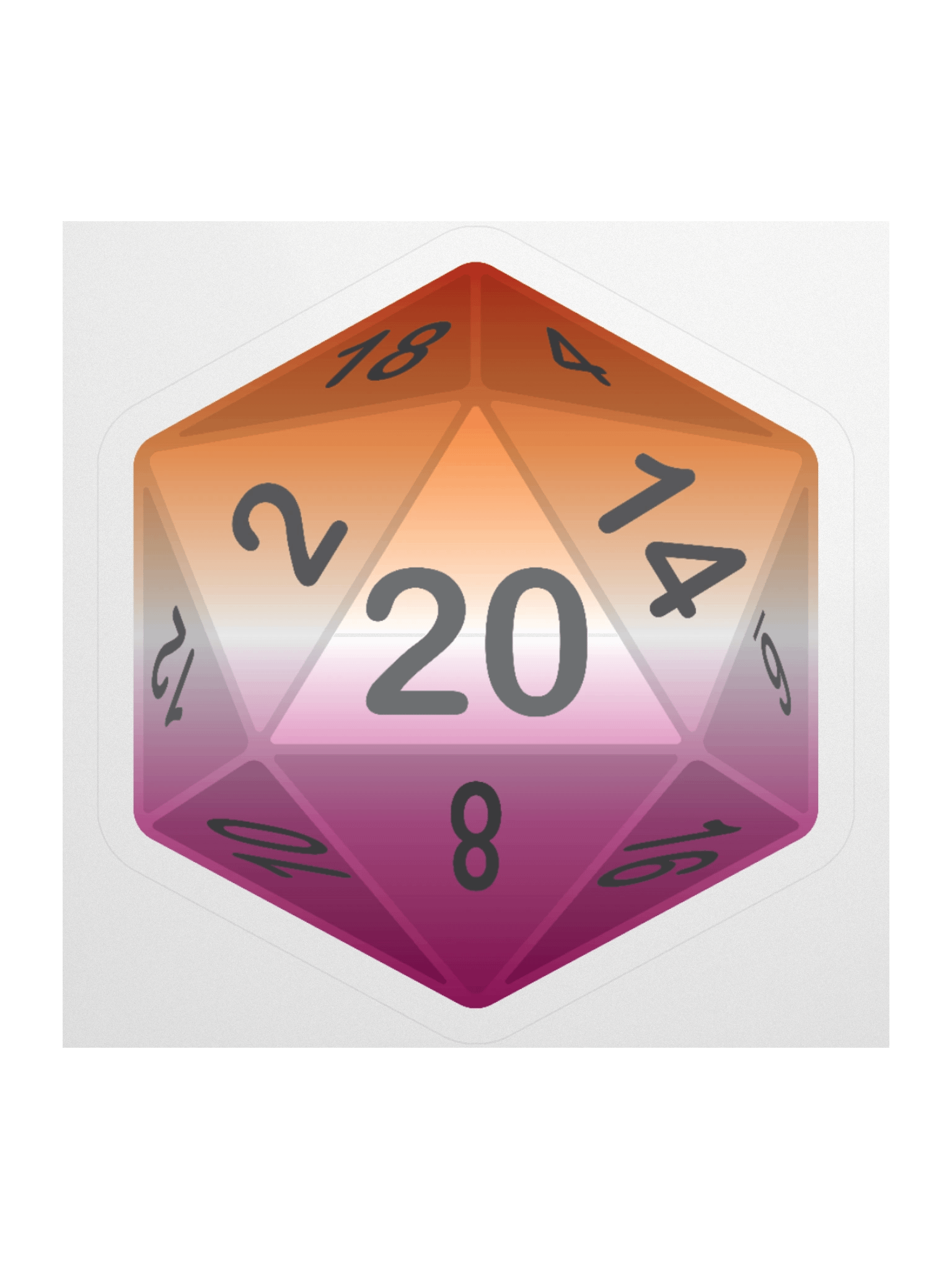 Lesbian Pride D20 Sticker product image (3)