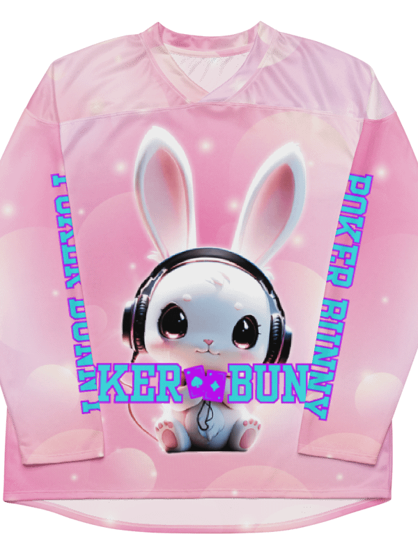 Poker Bunny Pink Unisex Polyester Jersey product image (5)