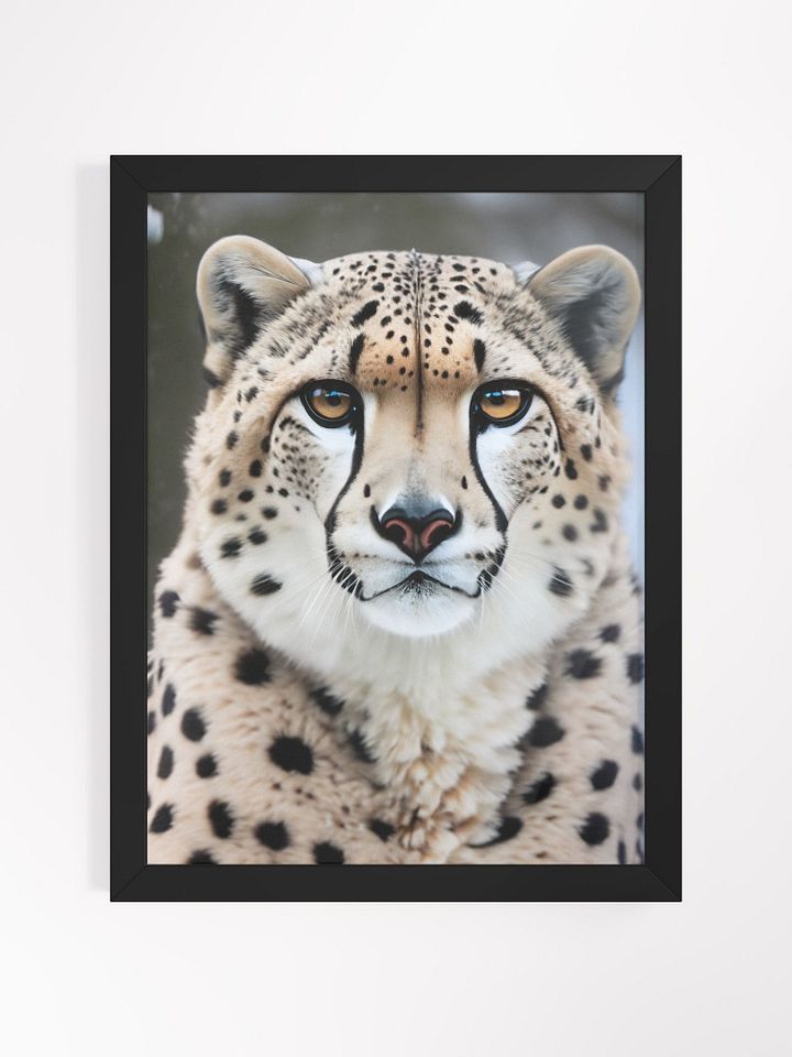 Framed High-Quality Matte Poster: Captivating Close-Up Cheetah product image (2)