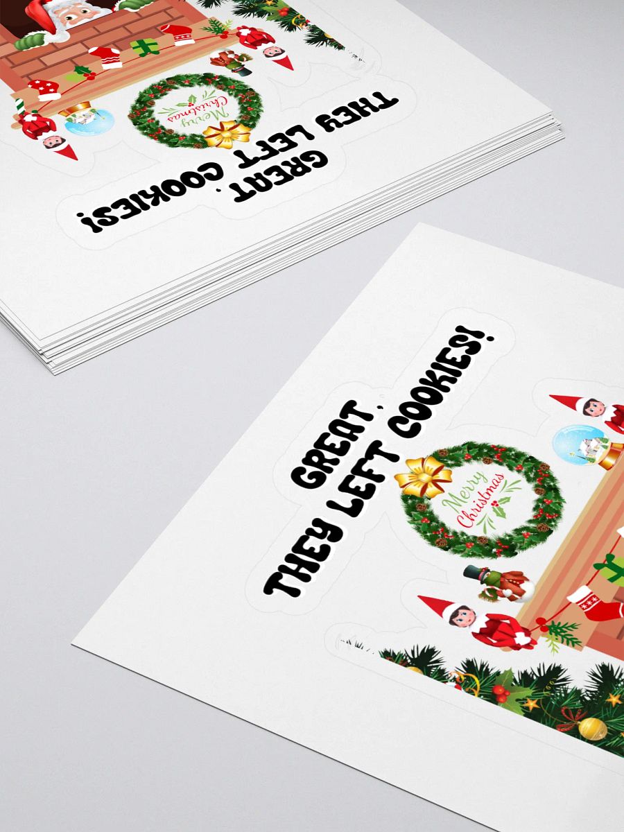 Great, They Left Cookies! Santa Claus Christmas Sticker product image (4)