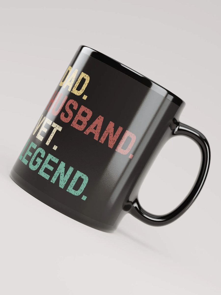 "Dad-Husband-vet-Legend" black glossy mug product image (6)